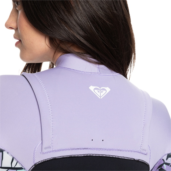 2024 Roxy Frauen Swell Series 5/4/3mm Brustreißverschluss Neoprenanzug ERJW103128 - Anthracite Splash